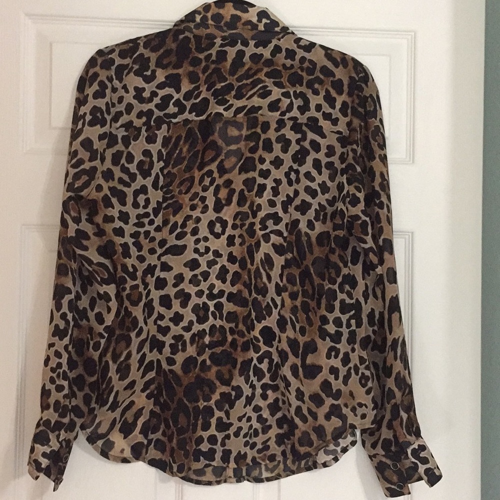 Cache leopard print button down - Picture 4 of 7